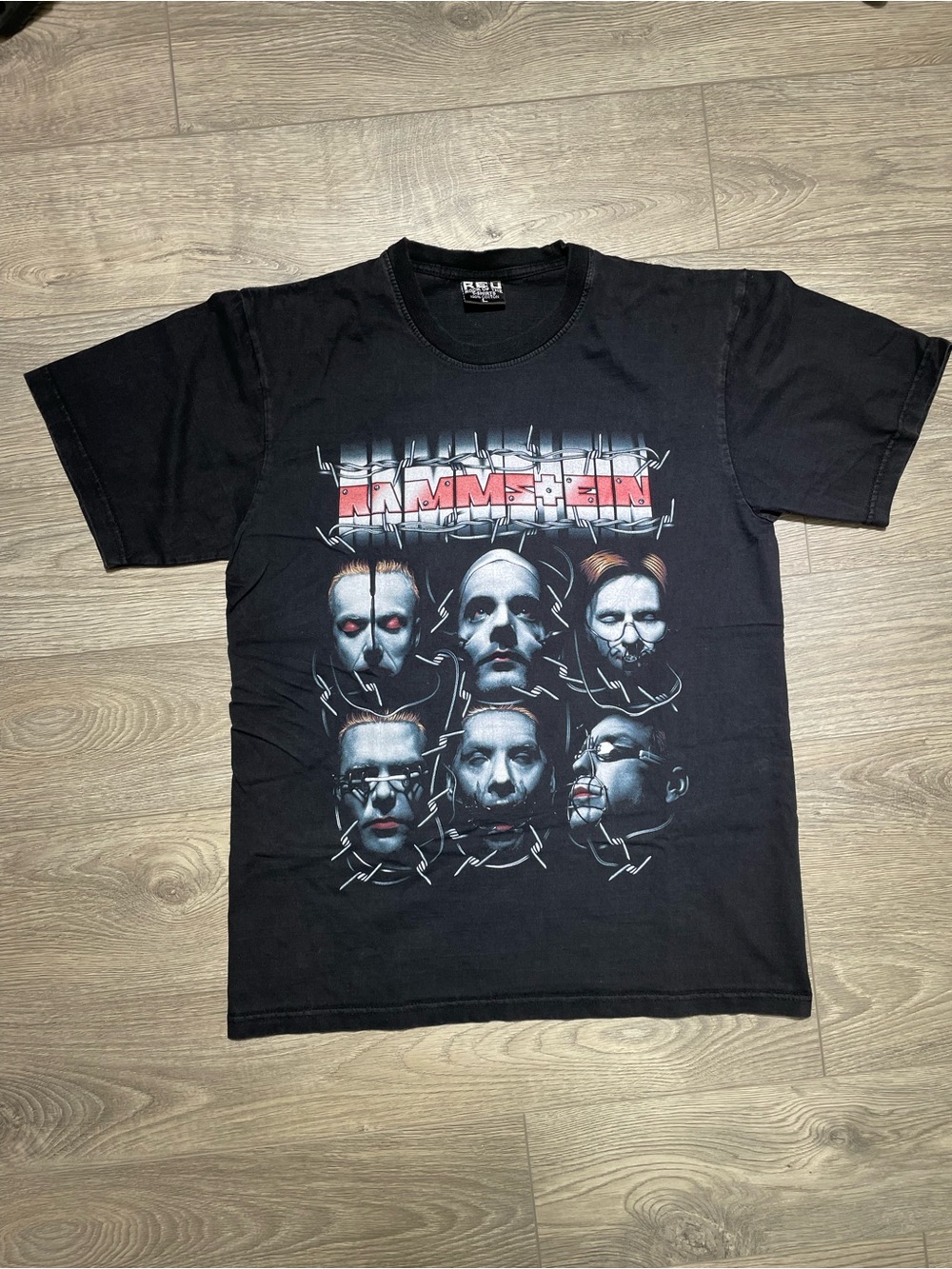 Vintage Rammstein Sehnsucht T-Shirt L Black Band Merch Rock Of The T-Shirts REO